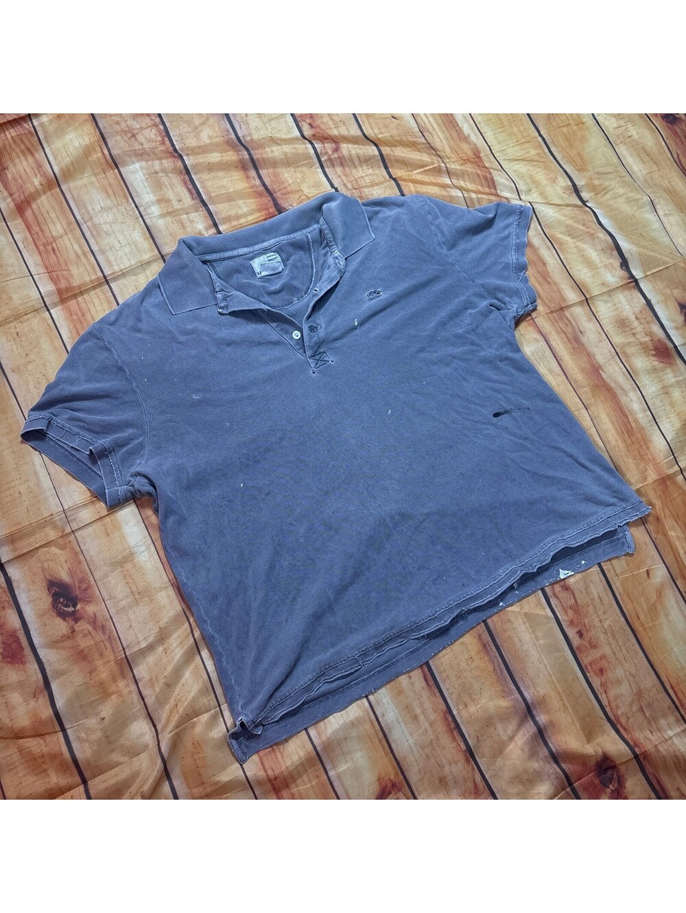 Lacoste Vintage Washed Polo Shirt Blue